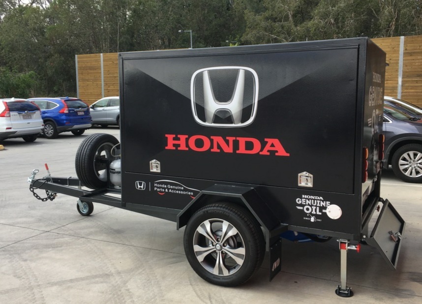 Honda Black Standard Steel Trailer with mags - promo trailer